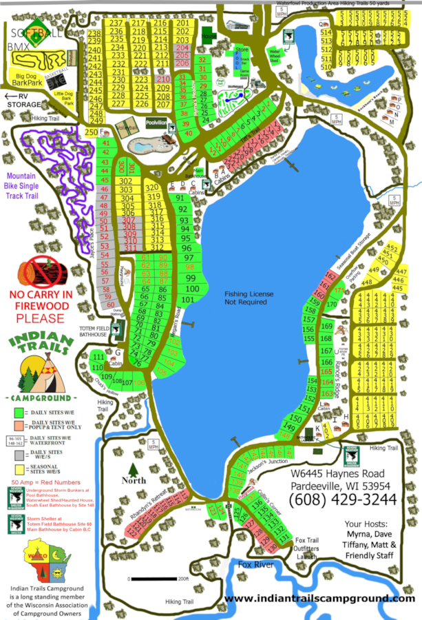 Indian Lake State Park Ohio Campground Map